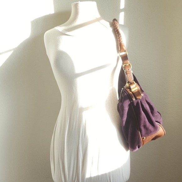 Beautiful Banana Republic Hobo Sued purple Plum Shoulder Bag - Picture 8 of 8